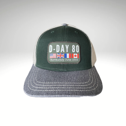 Casquette trucker DDAY80 patch vert solde